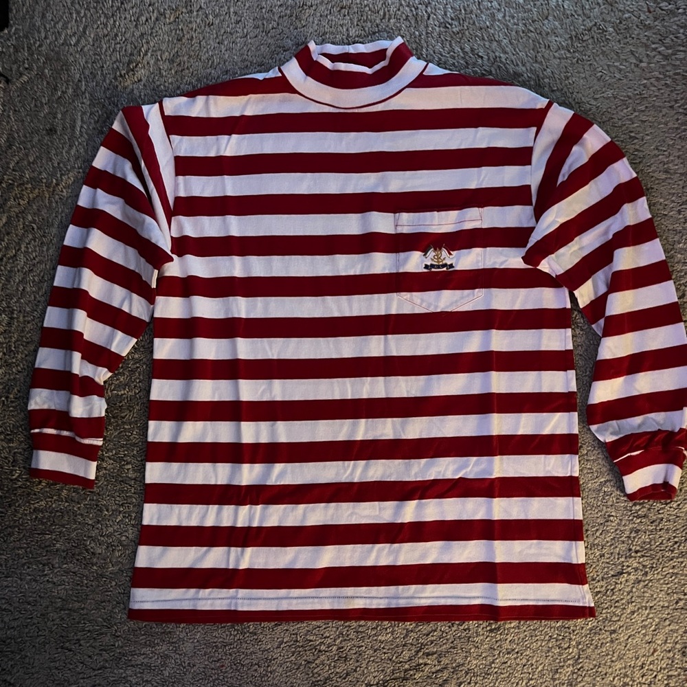 Ralph Lauren Red and White Striped Shirt